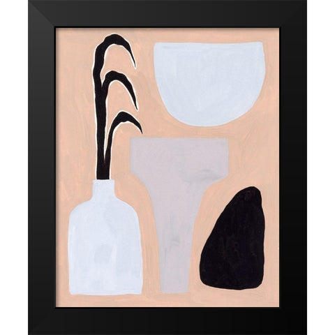 Pale Abstraction III Black Modern Wood Framed Art Print by Wang, Melissa