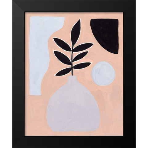 Pale Abstraction IV Black Modern Wood Framed Art Print by Wang, Melissa