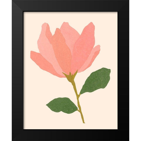 Magnolien I Black Modern Wood Framed Art Print by Wang, Melissa