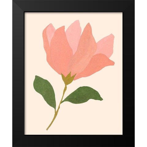 Magnolien II Black Modern Wood Framed Art Print by Wang, Melissa