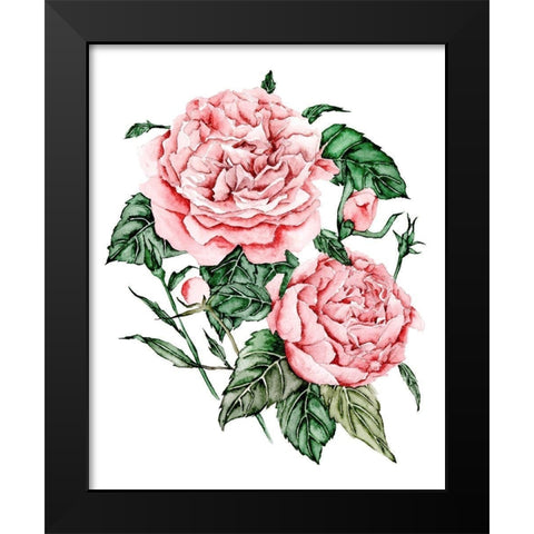 Roses are Red I Black Modern Wood Framed Art Print by Wang, Melissa