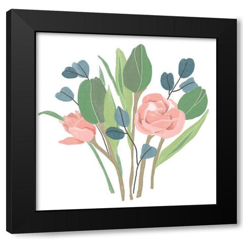 Summer Awakening I Black Modern Wood Framed Art Print with Double Matting by Wang, Melissa