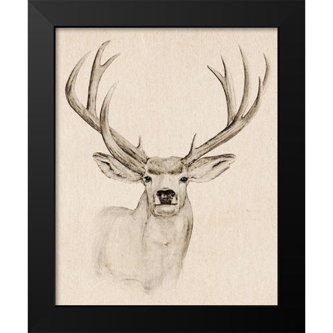 Natural Buck I Black Modern Wood Framed Art Print by Warren, Annie