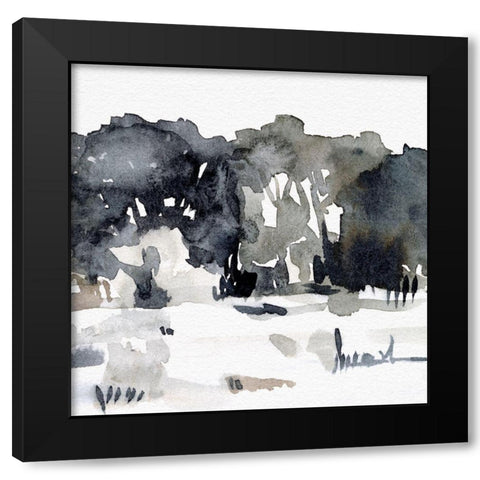 December Landscape II Black Modern Wood Framed Art Print by Caroline, Emma