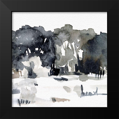 December Landscape II Black Modern Wood Framed Art Print by Caroline, Emma