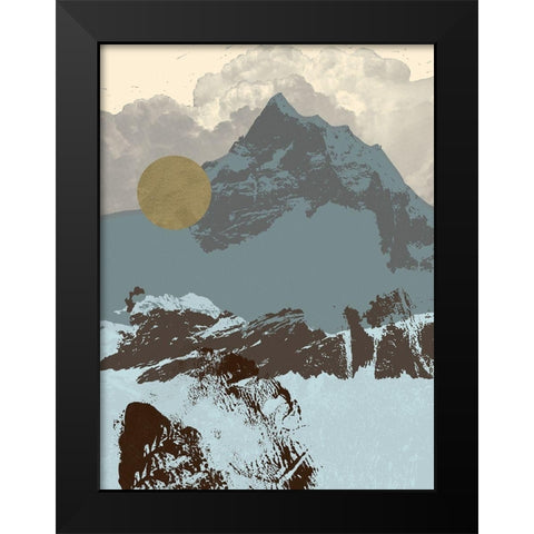 Pop Art Mountain I Black Modern Wood Framed Art Print by Green, Jacob