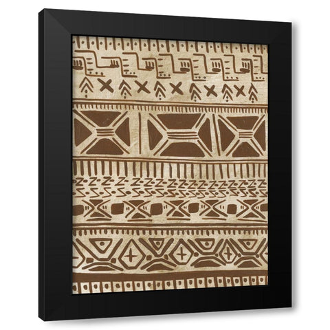 Tribal Markings I Black Modern Wood Framed Art Print by Moore, Regina
