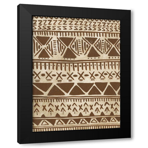 Tribal Markings II Black Modern Wood Framed Art Print by Moore, Regina