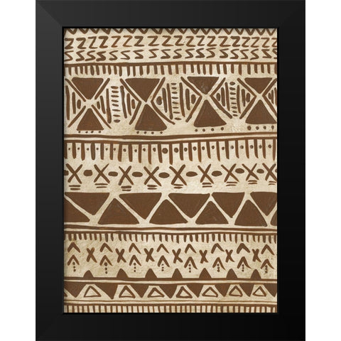 Tribal Markings II Black Modern Wood Framed Art Print by Moore, Regina