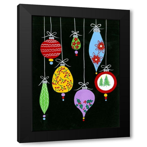 Jazzy Christmas I Black Modern Wood Framed Art Print with Double Matting by Moore, Regina