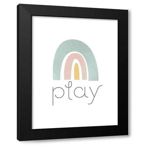 Rainbow Play I Black Modern Wood Framed Art Print by Fagalde, Jarman