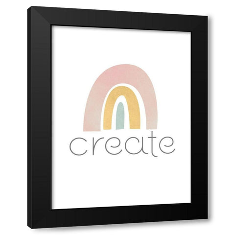 Rainbow Play II Black Modern Wood Framed Art Print with Double Matting by Fagalde, Jarman