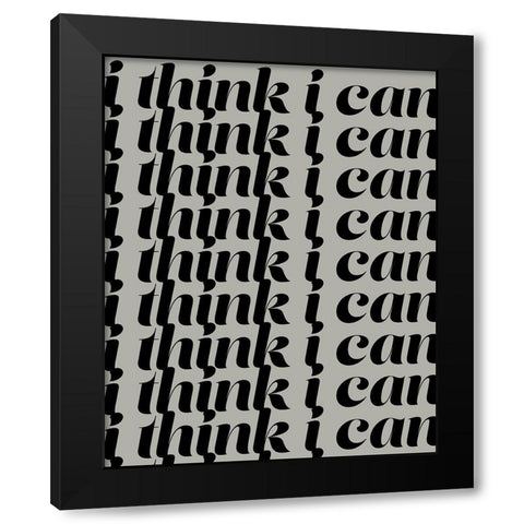 Positively I Black Modern Wood Framed Art Print by Fagalde, Jarman
