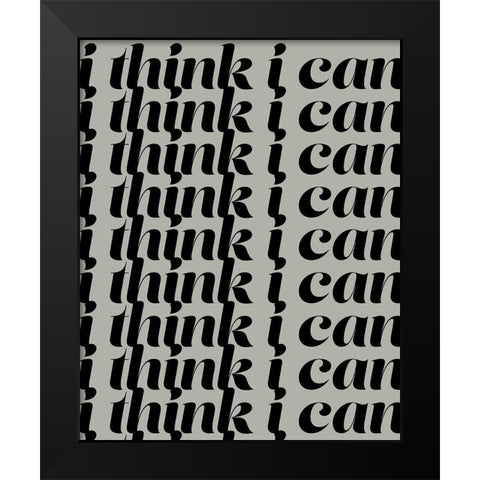 Positively I Black Modern Wood Framed Art Print by Fagalde, Jarman