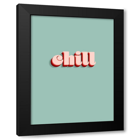 Slang IV Black Modern Wood Framed Art Print with Double Matting by Hambly, Anna