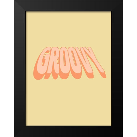 Slang V Black Modern Wood Framed Art Print by Hambly, Anna