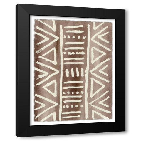 Ancestral Marks I Black Modern Wood Framed Art Print by Moore, Regina