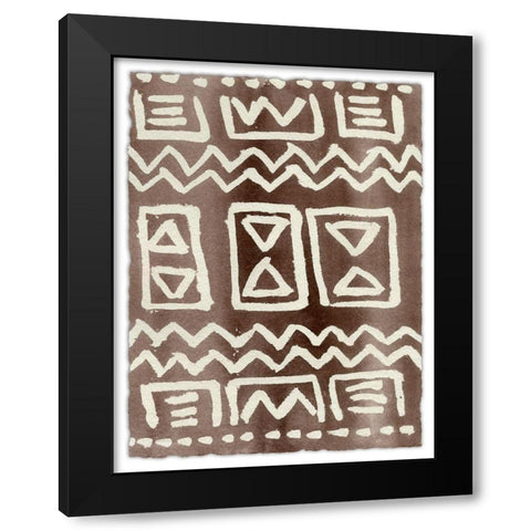 Ancestral Marks III Black Modern Wood Framed Art Print by Moore, Regina
