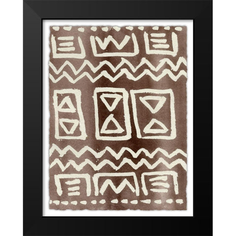 Ancestral Marks III Black Modern Wood Framed Art Print by Moore, Regina