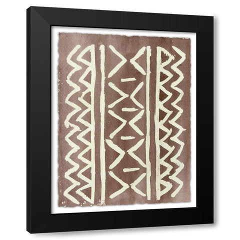 Ancestral Marks IV Black Modern Wood Framed Art Print by Moore, Regina