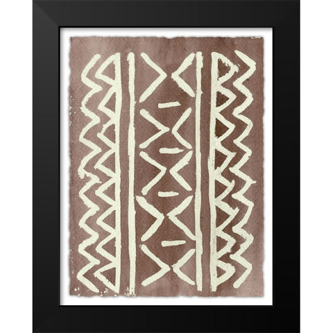 Ancestral Marks IV Black Modern Wood Framed Art Print by Moore, Regina