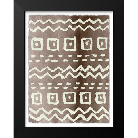 Ancestral Marks V Black Modern Wood Framed Art Print by Moore, Regina