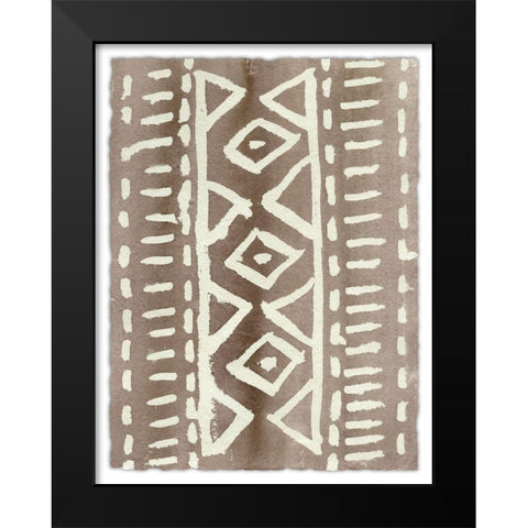 Ancestral Marks VI Black Modern Wood Framed Art Print by Moore, Regina