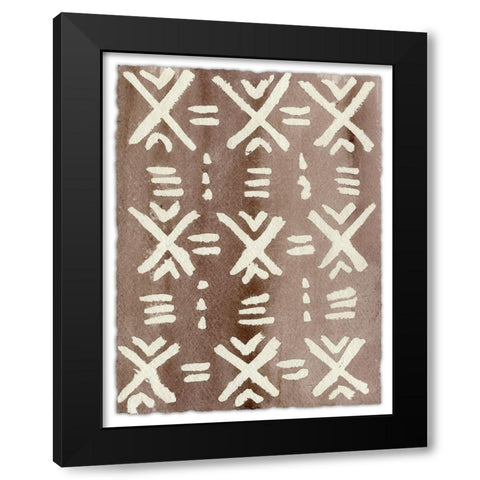 Ancestral Marks VII Black Modern Wood Framed Art Print by Moore, Regina