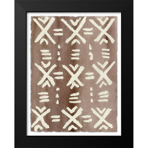Ancestral Marks VII Black Modern Wood Framed Art Print by Moore, Regina