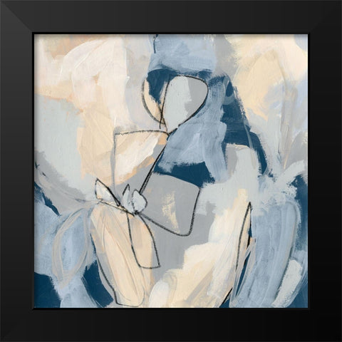 Blossom and Bliss I Black Modern Wood Framed Art Print by Vess, June Erica