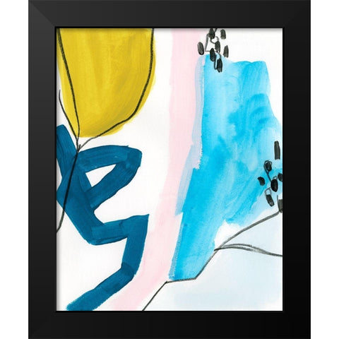 Pattern Mingle I Black Modern Wood Framed Art Print by Vess, June Erica