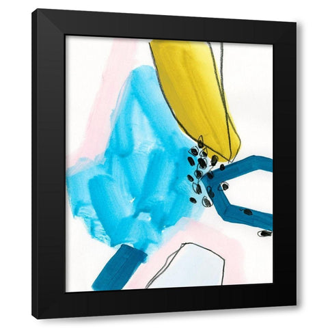 Pattern Mingle III Black Modern Wood Framed Art Print by Vess, June Erica