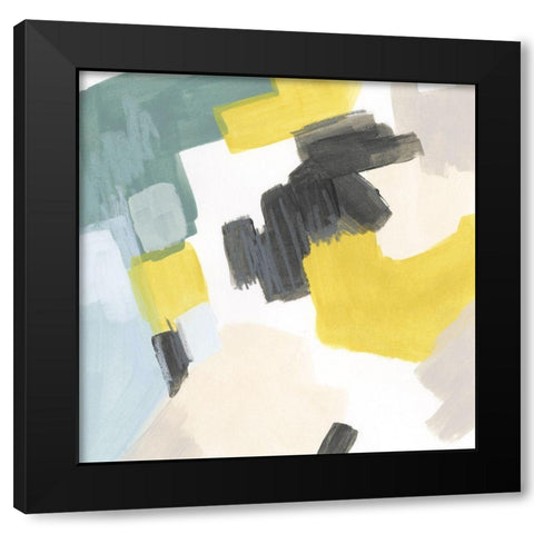 Dapple II Black Modern Wood Framed Art Print with Double Matting by Vess, June Erica