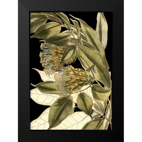 Tranquil Tropical Leaves VI Black Modern Wood Framed Art Print by Vision Studio