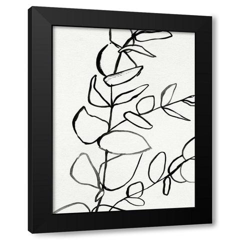 Sprig Contour II Black Modern Wood Framed Art Print with Double Matting by Barnes, Victoria