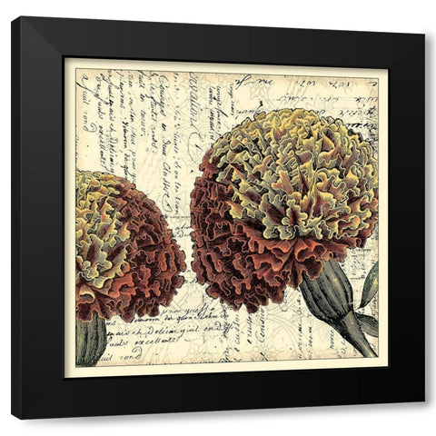 Vintage Composition IV Black Modern Wood Framed Art Print with Double Matting by Vision Studio