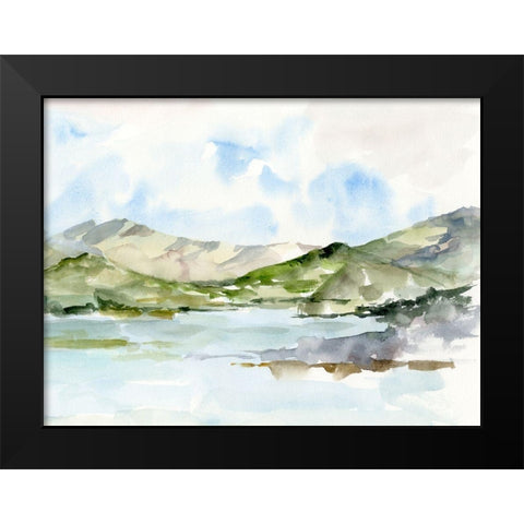 Serene Mountains I Black Modern Wood Framed Art Print by Harper, Ethan