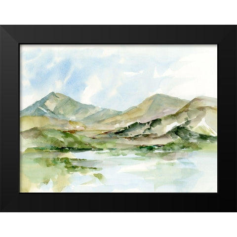Serene Mountains II Black Modern Wood Framed Art Print by Harper, Ethan