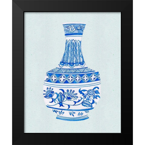 Qing Vase I Black Modern Wood Framed Art Print by Wang, Melissa