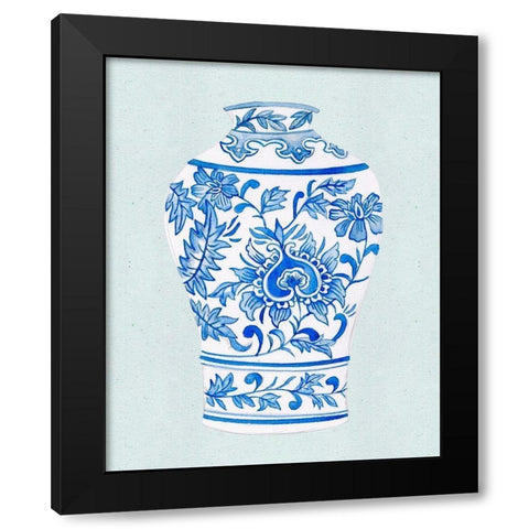 Qing Vase II Black Modern Wood Framed Art Print by Wang, Melissa