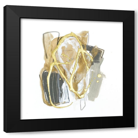 Metallurgy III Black Modern Wood Framed Art Print with Double Matting by Vess, June Erica