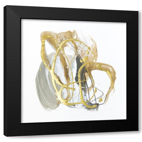 Metallurgy IV Black Modern Wood Framed Art Print with Double Matting by Vess, June Erica
