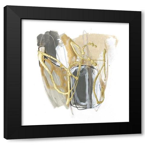 Metallurgy VI Black Modern Wood Framed Art Print with Double Matting by Vess, June Erica