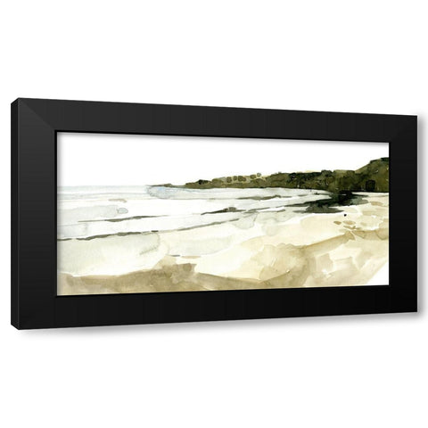 Simple Watercolor Coast I Black Modern Wood Framed Art Print by Caroline, Emma