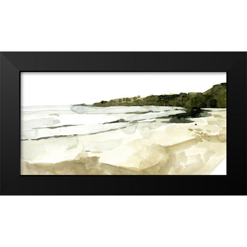 Simple Watercolor Coast I Black Modern Wood Framed Art Print by Caroline, Emma