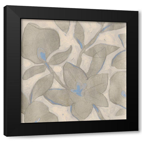 Silvertone Garden III Black Modern Wood Framed Art Print with Double Matting by Vess, June Erica