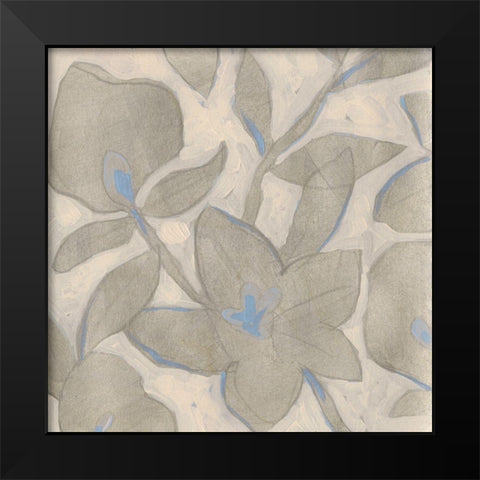 Silvertone Garden III Black Modern Wood Framed Art Print by Vess, June Erica