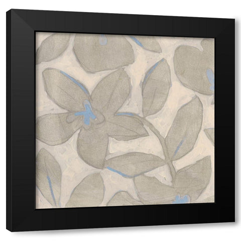 Silvertone Garden IV Black Modern Wood Framed Art Print by Vess, June Erica