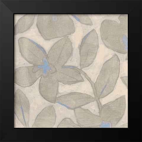 Silvertone Garden IV Black Modern Wood Framed Art Print by Vess, June Erica