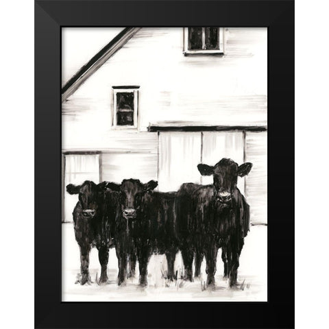 Standing Around I Black Modern Wood Framed Art Print by Harper, Ethan